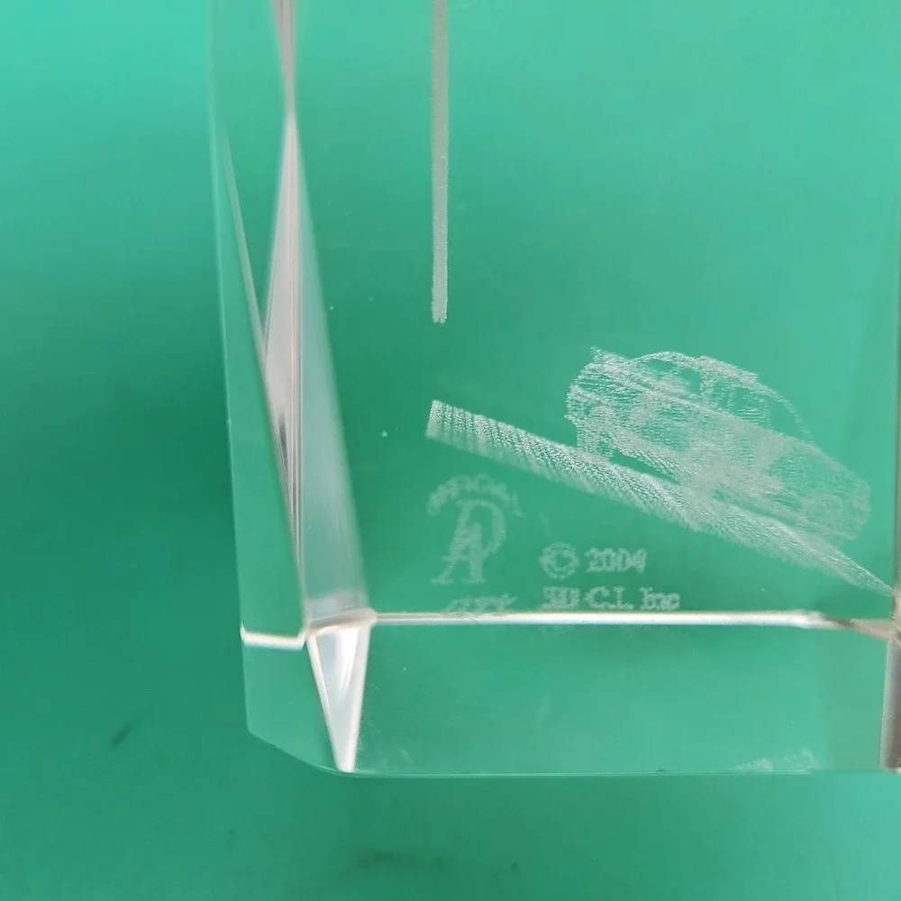 Vintage 2004 Dale Earnhardt Paperweight 3D Laser Etched Cube